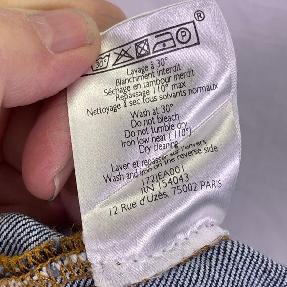 Sezane Denim Blue Stretch Slim Skinny Tapered Leg Jeans Medium Wash Size 25 - Picture 9 of 10